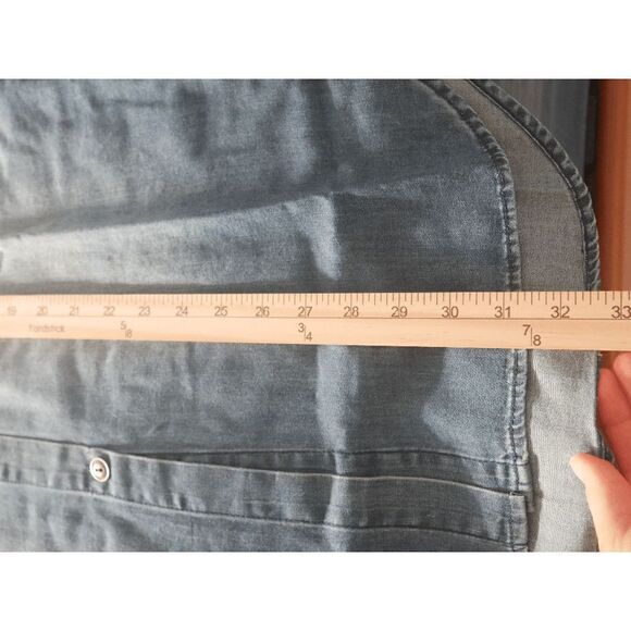 Free People x Sandrine Rose oversized Mandarin Denim Shirt Size S - Picture 8 of 9